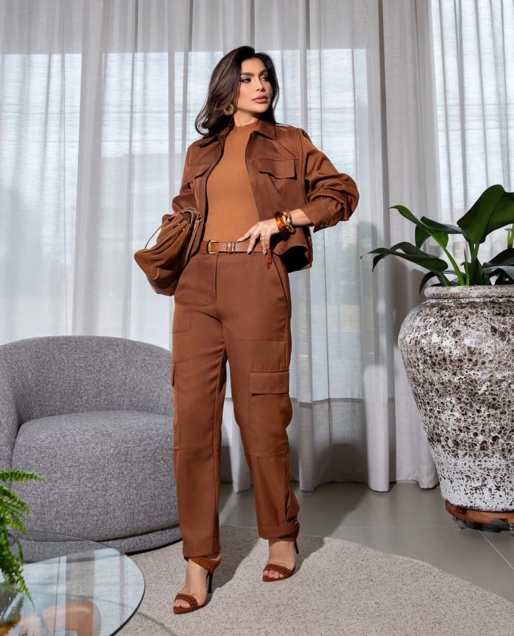 Conjunto Marrom Luzia