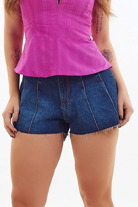 Short em Jeans 100% Algodão