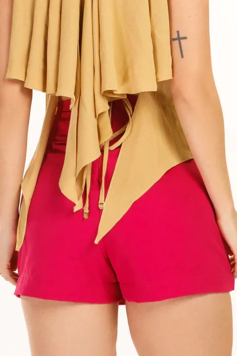 Short Saia em crepe com elastano