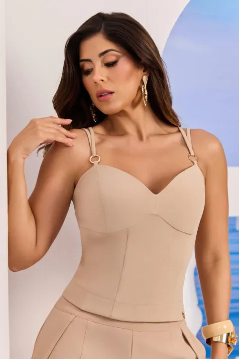 Blusa de alcinha com argola